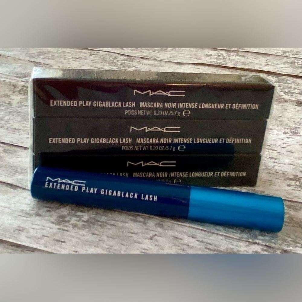 NEW (Bundle of 3) MAC Extended Play Gigablack Lash Mascara in Intense Black
